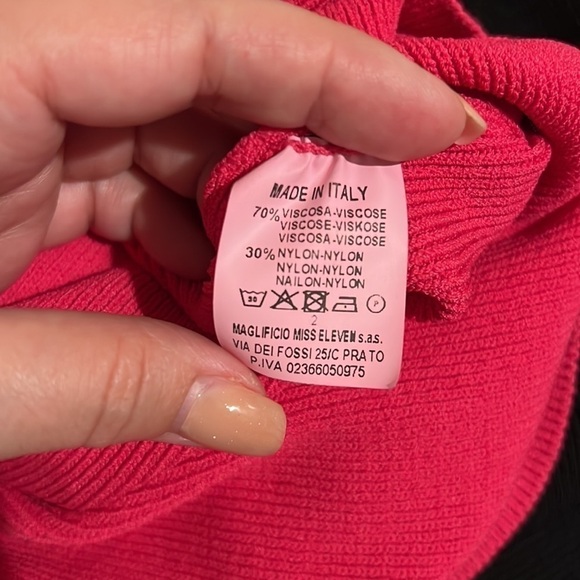 Midriff cutout Sweater Dress Cut out Waist 2 way, black, size L, side slit - Picture 7 of 7